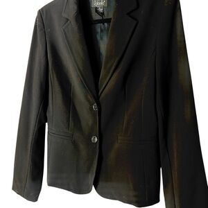 Rafaella Black Jacket Button Front Fitted Lined Long Sleeves Womens Size 10